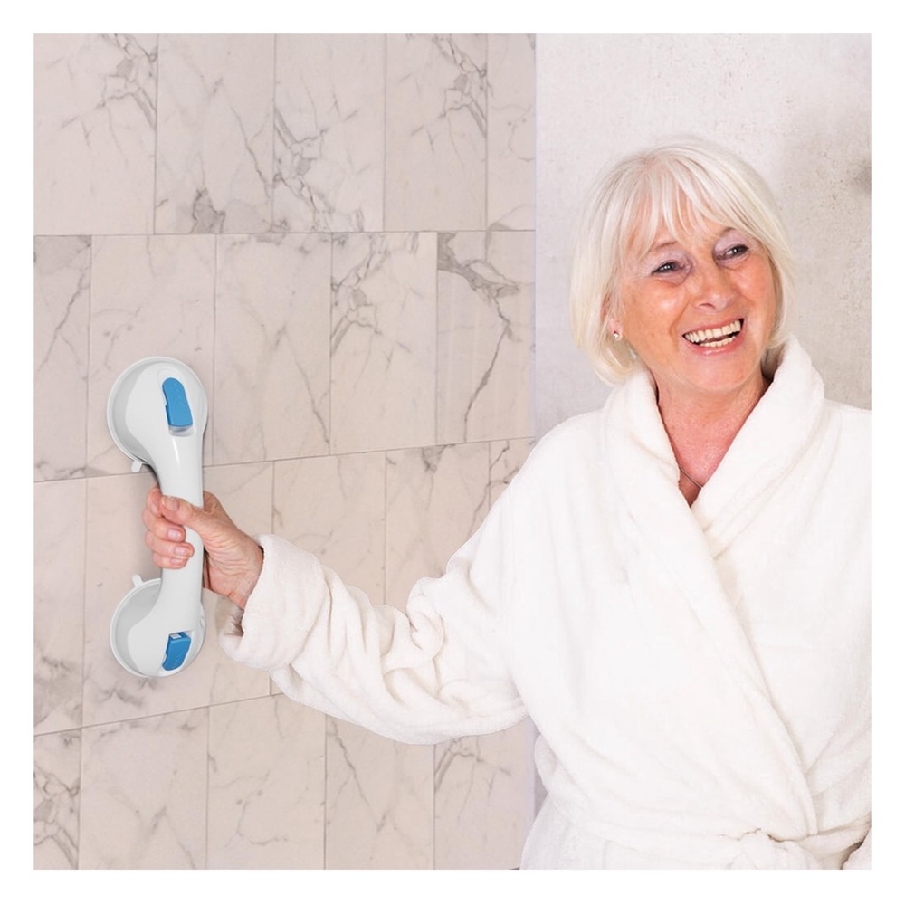 2 Bathroom grab bar with suction cups the perfect bathroom safety 11.8” NIB!!!🛀